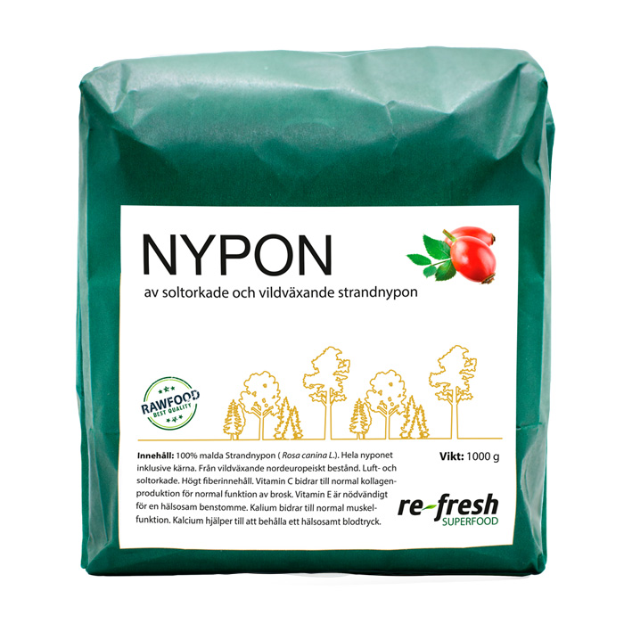 Vildväxande Nypon 1 kg Re-fresh Superfood