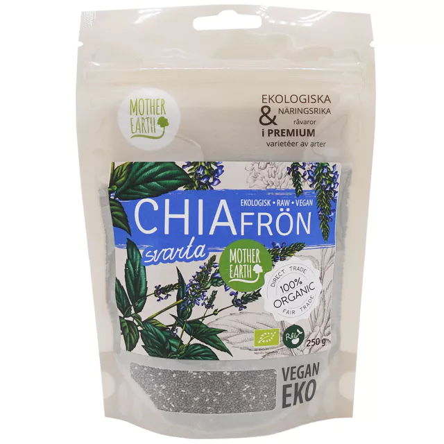 Mother Earth Chiafrön Svarta Eko & Raw 250 g
