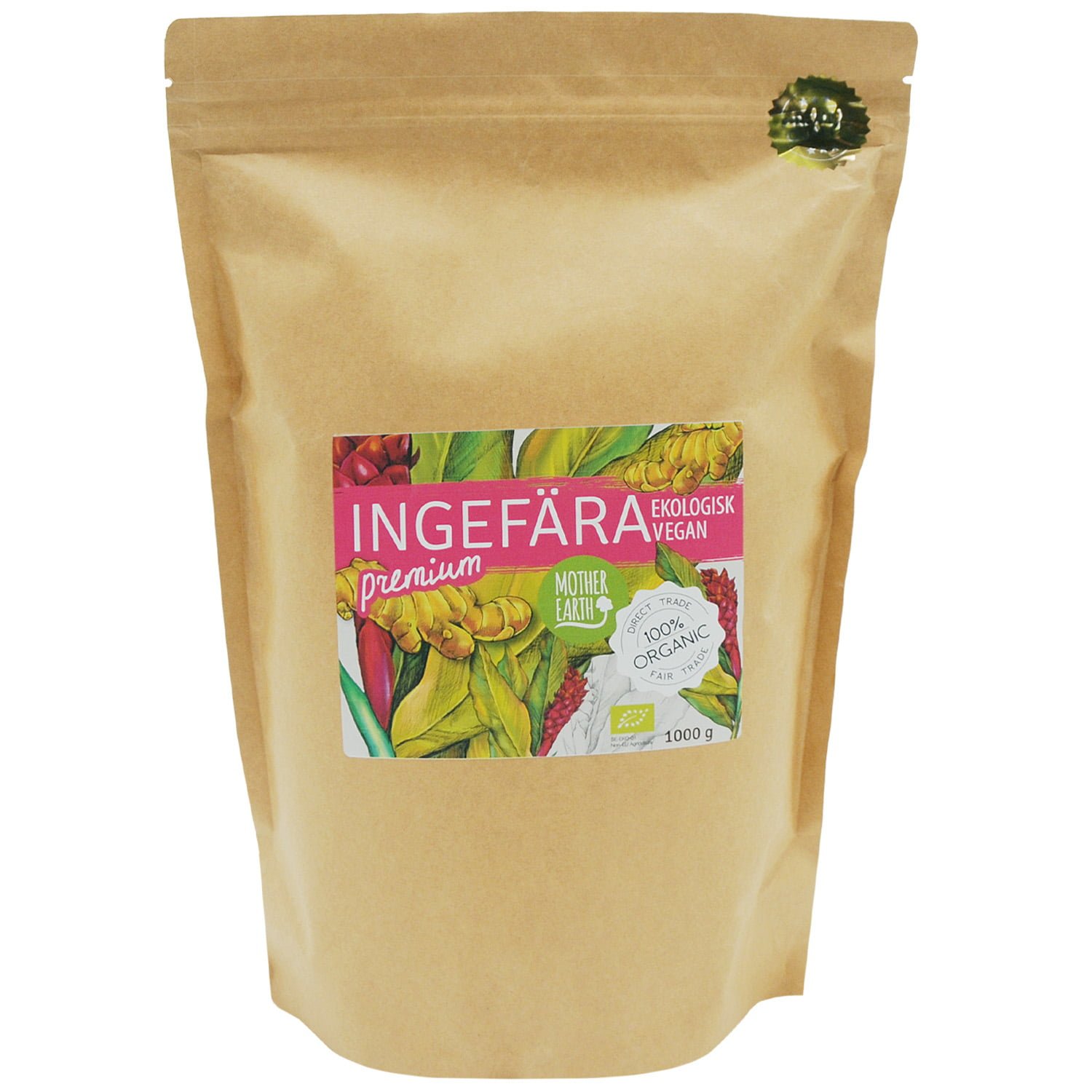 Mother Earth Ekologiskt Ingefära pulver 1 kg