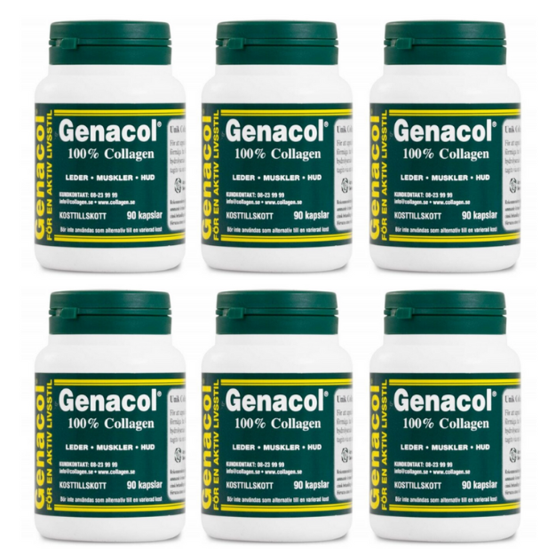 6-PACK Genacol 90 kapslar 100% Collagen