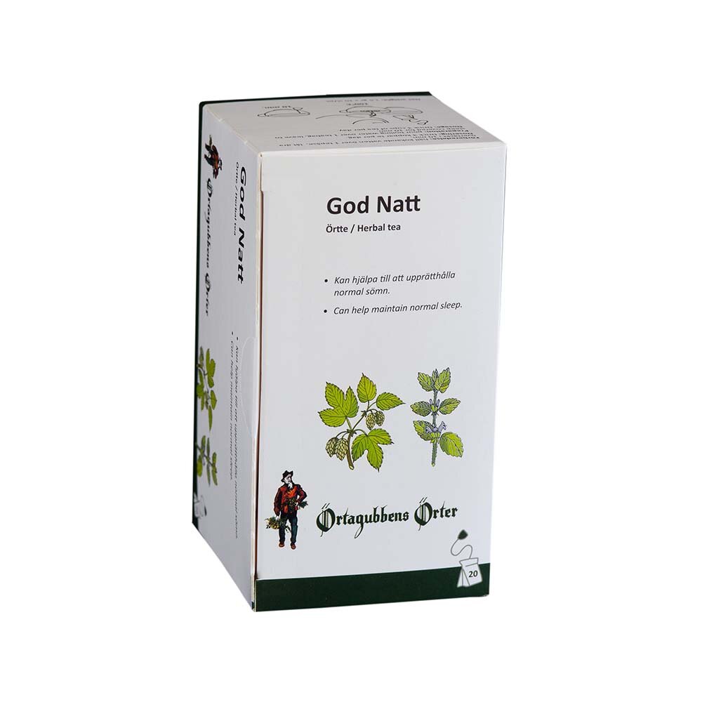 God Natt 20 Tepåsar Örtagubbens Örter