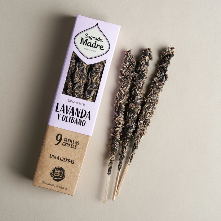 Lavendel & Frankincense rökelsepinnar Sagrada Madre