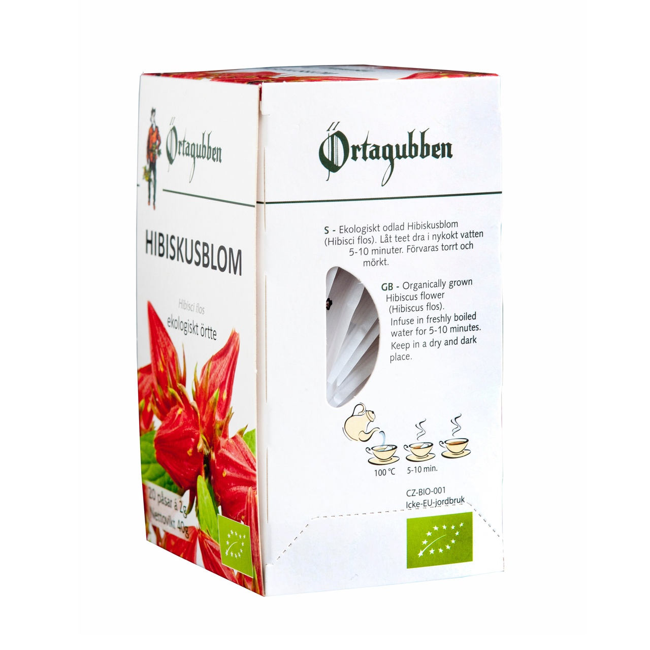 Örtagubben Hibiskus blomma Eko 20 påsar