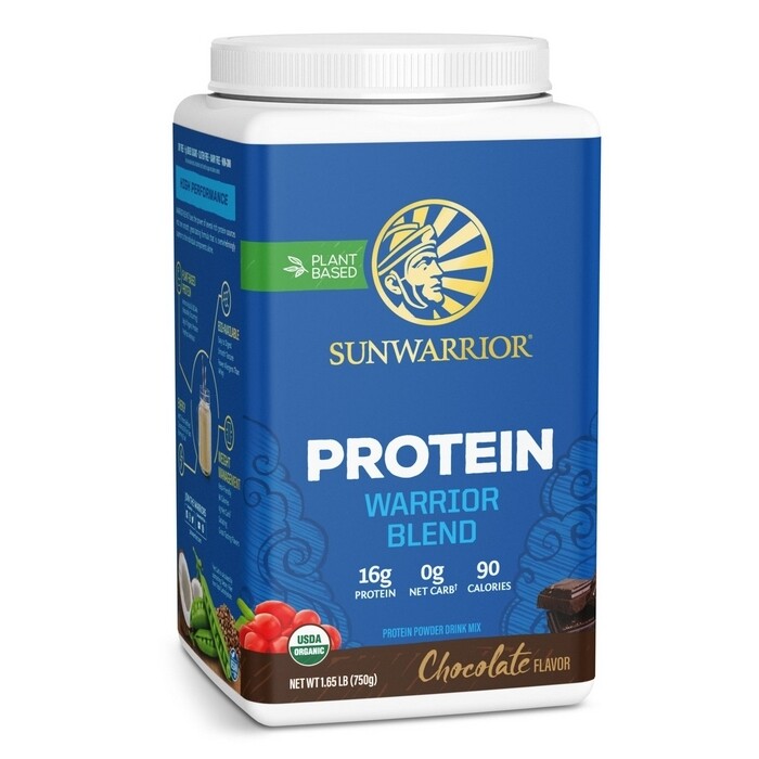 Sunwarrior Warriorblend Protein Choklad 750 g EKO - Ärtprotein och hampaprotein