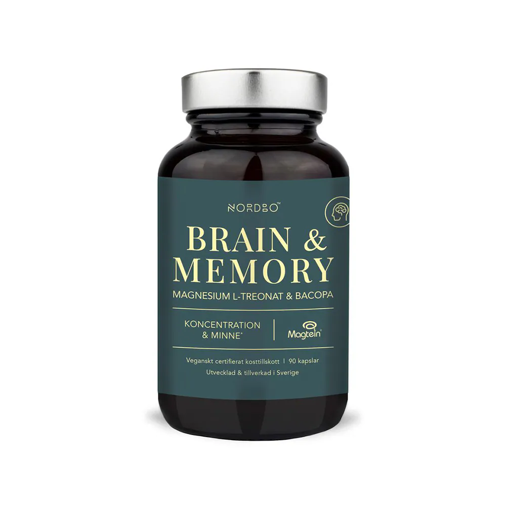 Brain & Memory Magnesium 90 kapslar Nordbo