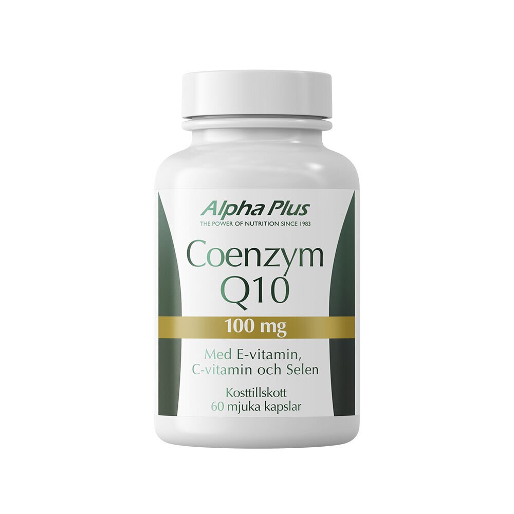 Alpha Plus Coenzym Q10 100 mg med E-vitamin och Selen 60 kaps
