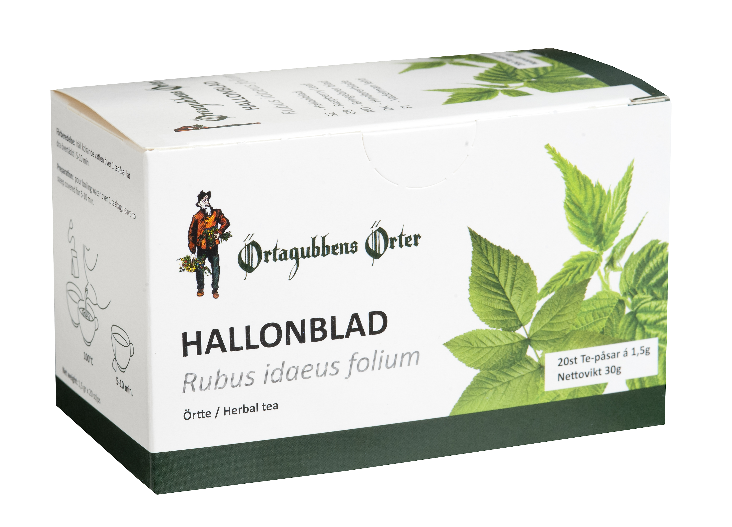 Örtagubben hallonblad örtte 20 påsar