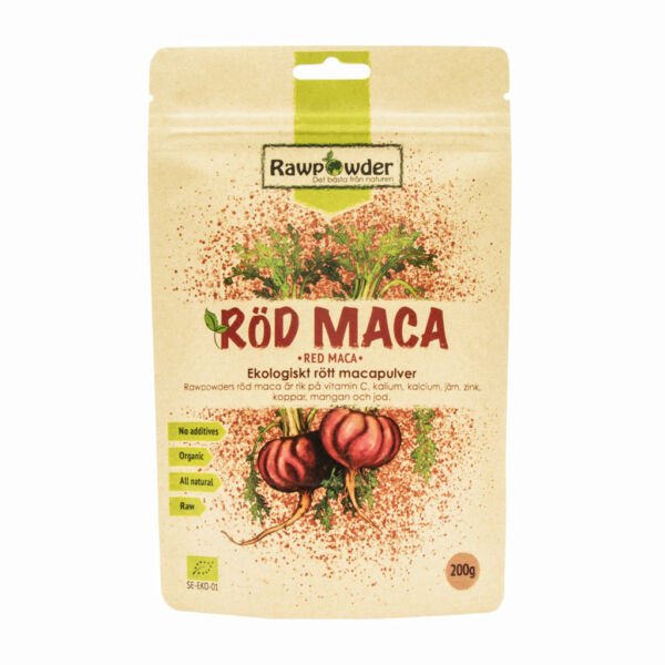 Rawpowder Röd Maca pulver EKO 200 g