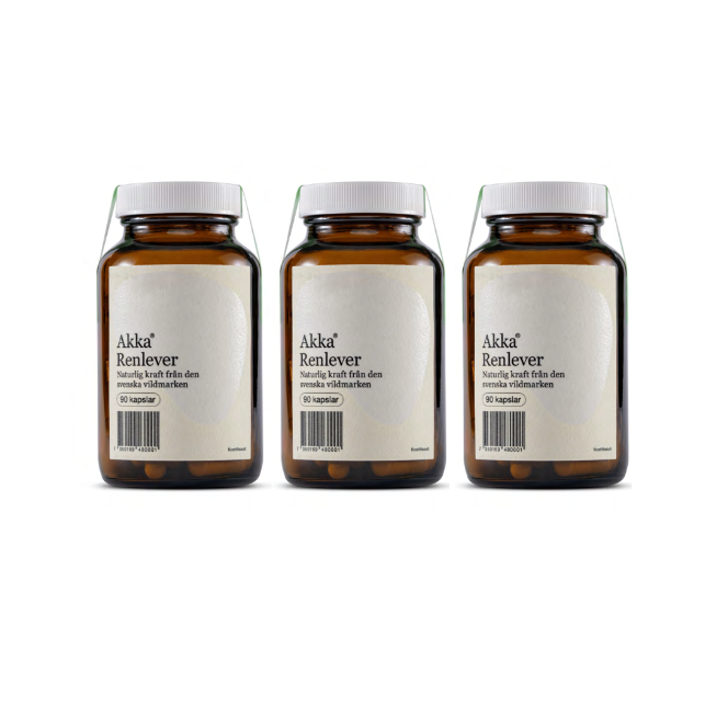 3-PACK AKKA Svensk Renlever 60 kapslar