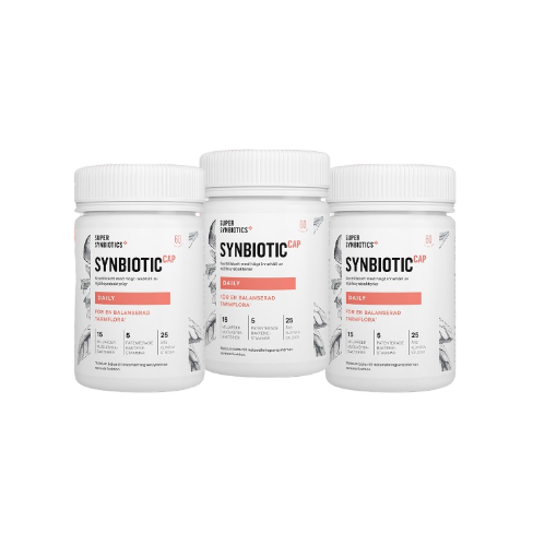 3-PACK Super Synbiotics Daily Cap 60 kap | Svenskt kosttillskott