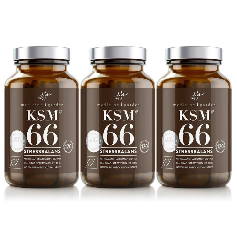 3-PACK KSM66 Ashwagandha Eko 120 kaps