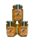 AwukuHonung - rå honung m.Vaxkaka, 250g