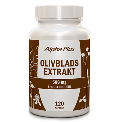 Alpha Plus Olivbladsextrakt 500 mg 120 kapslar