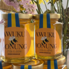 AwukuHonung - rå honung m.vaxkaka, 250g