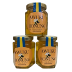 AwukuHonung - rå honung m.vaxkaka, 250g