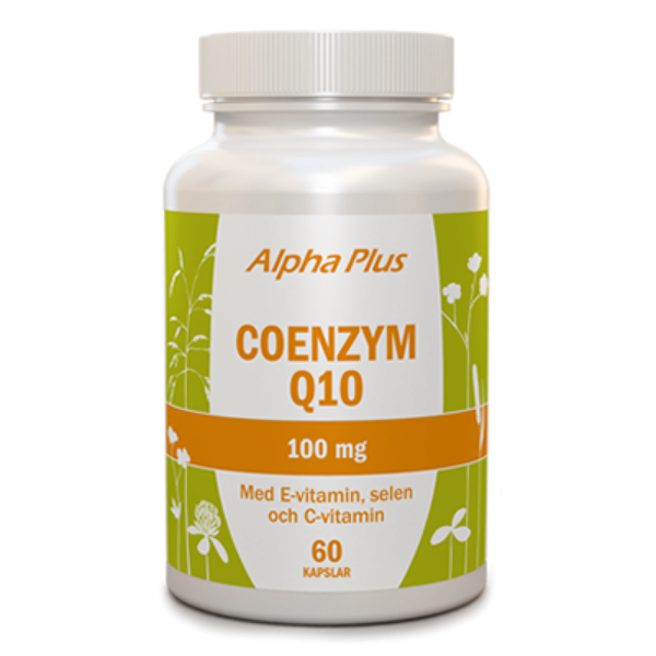 Alpha Plus Coenzym Q10 100 mg med E-vitamin och Selen 60 kaps