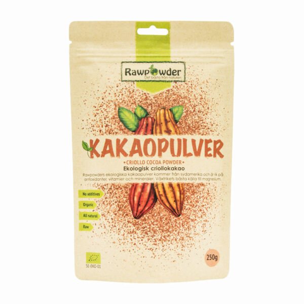 Rawpowder Kakaopulver Rå Eko 250 g