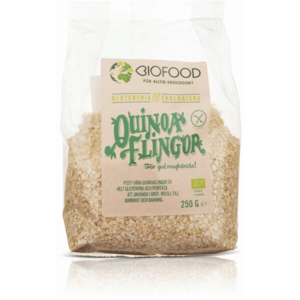 Biofood Quinoaflingor Glutenfritt Eko 250 g